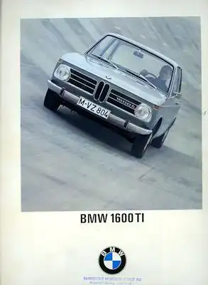 BMW 1600 TI Prospekt 8.1967
