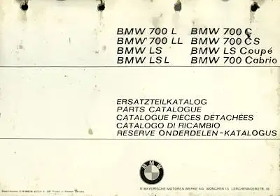BMW 700 Ersatzteilliste 10.1967