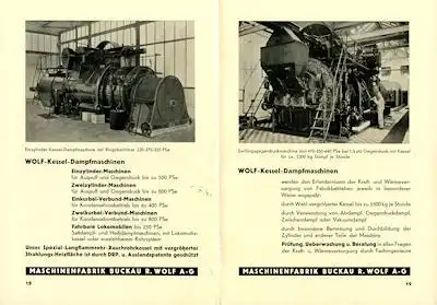 Maschinenbau Buckau R. Wolf AG Programm 1938