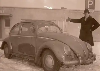 Foto-Negativ VW Käfer 1950er Jahre