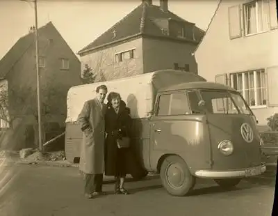 Foto-Negativ (Glas) VW T 1 Pritsche ca. 1952