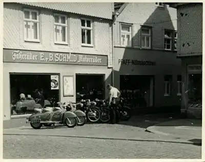 Foto Motorradladen 1950er Jahre