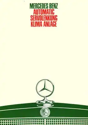 Mercedes-Benz Sonderausstattung Prospekt 12.1968