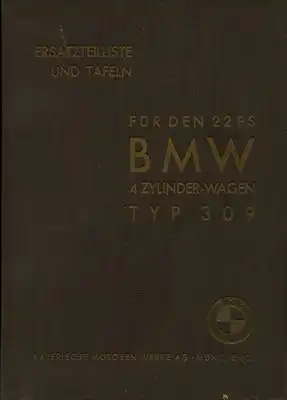 BMW 309 22 PS Ersatzteilliste 12.1934
