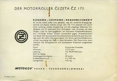 CZ Cezetta 175 Prospekt  ca. 1961
