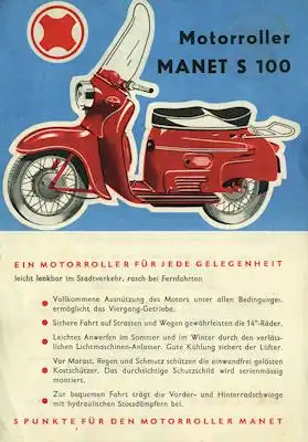 Manet S 100 Roller Prospekt 1960er Jahre