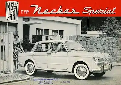 NSU-Fiat Neckar Spezial Prospekt 11.1961