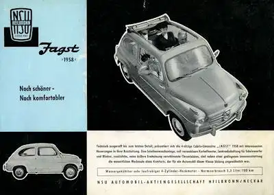 NSU-Fiat Jagst Prospekt 1958