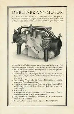 Tarzan und Lehner Motoren Prospekt 1924