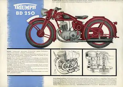 Triumph BD 250 Prospekt 1939