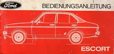 Ford Escort Bedienungsanleitung owner`s VII.1975