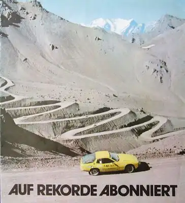 Porsche 924 Testfahrten Prospekt 1977