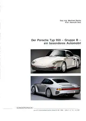 Porsche 959 Test Sonderdruck 9.1986