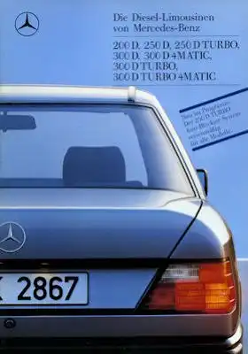 Mercedes-Benz 200 D- 300 D Turbo 4Matic Prospekt 1989