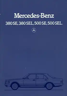 Mercedes-Benz 380 SE SEL 500 SE SEL Prospekt 12.1983