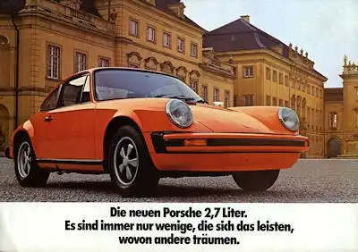 Porsche 911 2,7 Liter Prospekt ca. 1973