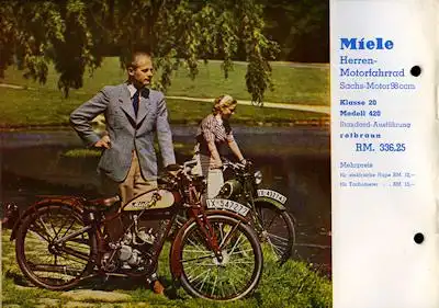 Miele Motorfahrrad Prospekt 8.1937