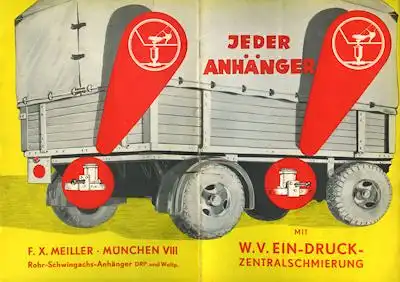 Meiller W.V. Ein-Druck-Zentralschmierung Prospekt ca. 1940