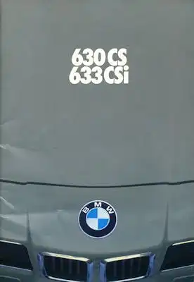 BMW 630 CS 633i CSI Prospekt  1.1977