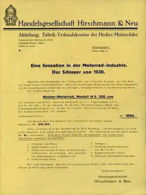 Hecker Brief 1930