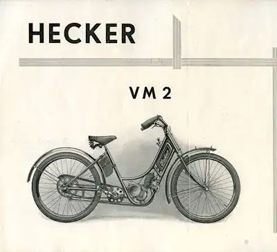 Hecker VM 1 und 2 Prospekt ca. 1932