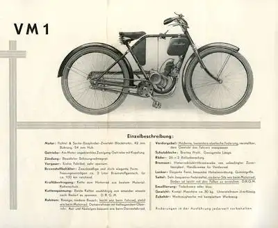 Hecker VM 1 und 2 Prospekt ca. 1932