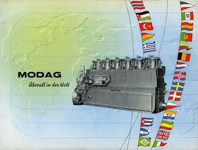 DEMAG-MODAG Schiffsmotoren Prospekt-Mappe ca. 1955