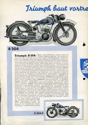 Triumph Programm 1939