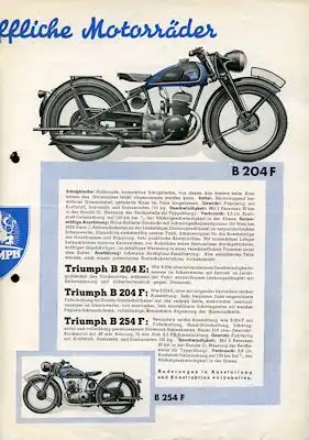Triumph Programm 1939