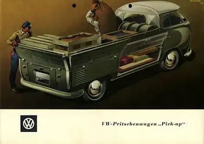 VW Pritschenwagen Pick up Prospekt ca. 1952