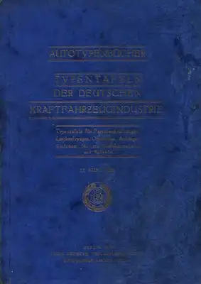 Autotypenbücher 1935 Typentafeln des Reichverbandes der Automobilindustrie