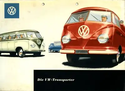 VW Transporter T 1 Mappe für Prospekte ca. 1954
