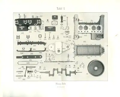 Horch 3 t / 25 (M) Ersatzteilliste 1920er Jahre