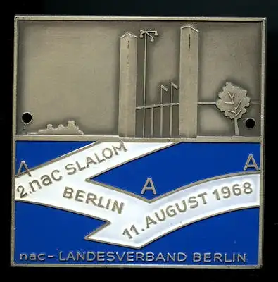 Plakette 2. NAC Slalom Berlin 11.8.1968