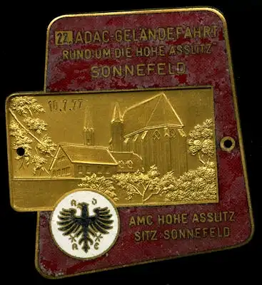 Plakette Sonnefeld 10.7.1977