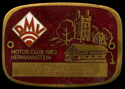 Plakette Hermannstein DMV 1977
