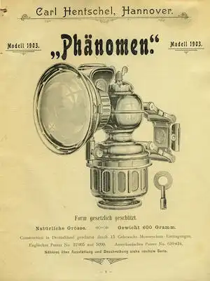 Hentschel, Carl / Hannover Fahrrad Teile Katalog 1904