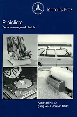 Mercedes-Benz Preisliste 1992