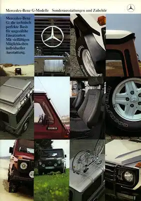Mercedes-Benz G Sonderausstattung und Zubehör Prospekt 1983