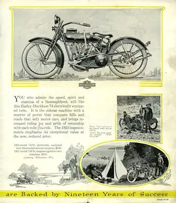 Harley-Davidson Programm 1923