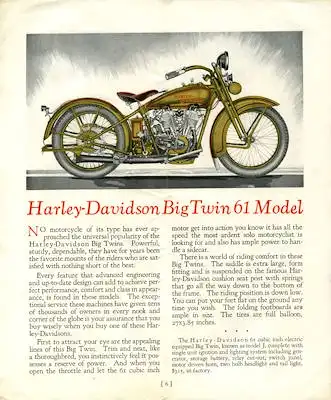 Harley-Davidson Programm 1926