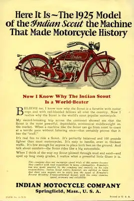 Indian Scout Prospekt 1925