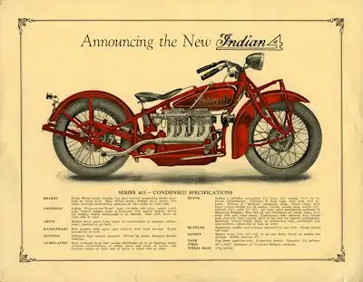 Indian 4 Prospekt ca. 1930