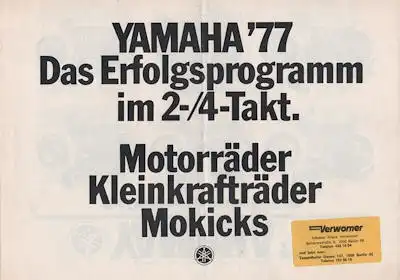 Yamaha Programm 1977