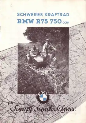 BMW R 75 Prospekt 1942 Reprint!