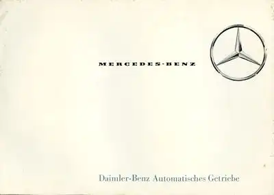 Mercedes-Benz Automatisches Getriebe Prospekt 9.1961