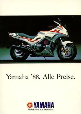 Yamaha Preisliste 1988