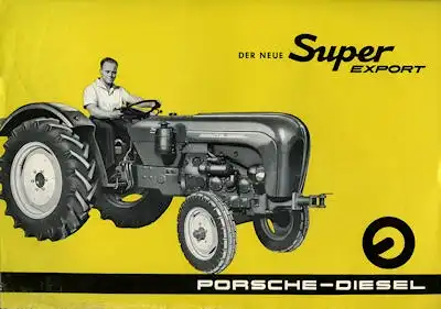 Porsche Diesel Schlepper Super Export Prospekt 1961