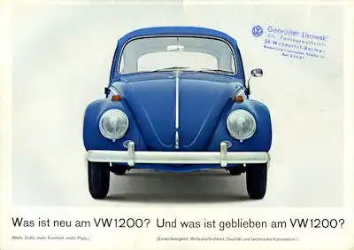 VW Käfer Prospekt 8.1964