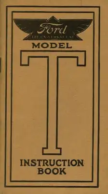 Ford T Bedienungsanleitung 1913 Reprint 1953